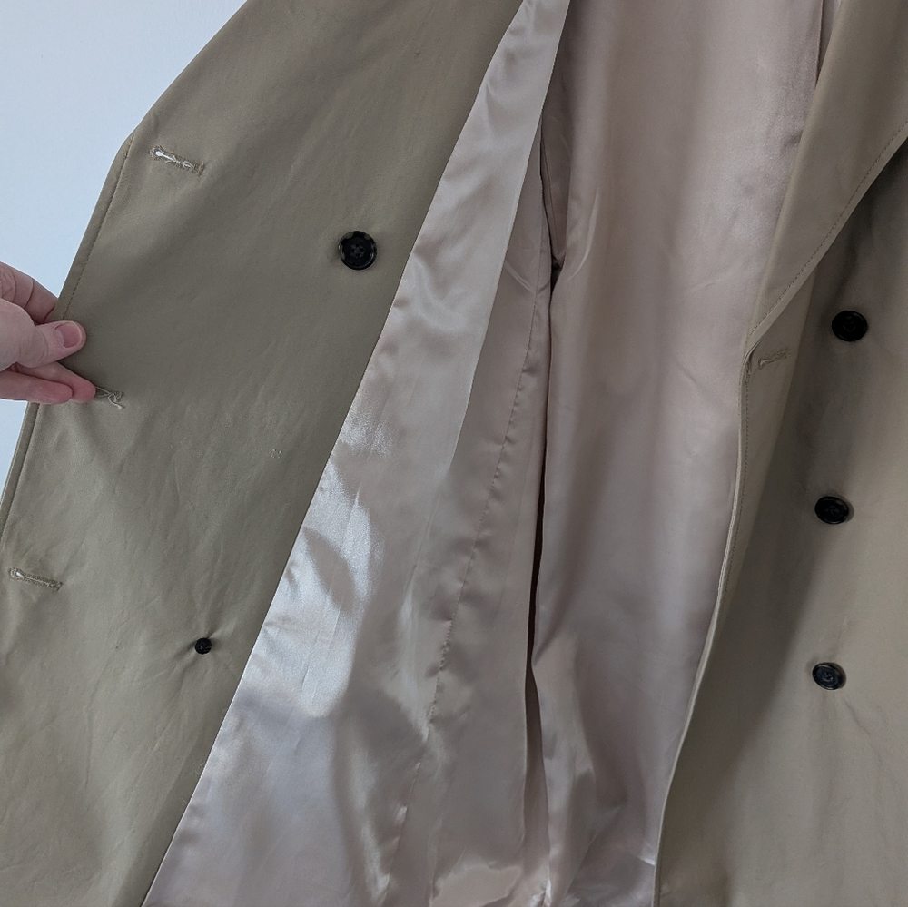 J. Crew Relaxed Oversized Tan Trench Coat - Picture 6 of 13